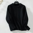 thumbnail image 5 of Sevevn Womens Long Sleeve Cable Knit Sweater Jumper Crewneck Pullover Soft Dressy Casual Tops Cute 2025 Fall Trendy Outfits, 5 of 5
