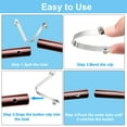 thumbnail image 4 of Unique Bargains 9x7.3mm Kayak Paddle Snaps, Hollow Button Double Pins Lock Tube Spring Clips for Tent Pole, 6 Pack, 4 of 6