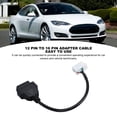 thumbnail image 4 of 12 Pin To 16 Pin Connector, Lightweight 12 Pin Diagnostic Adapter Cable Quick Diagnosis Stable Performance  For Model S 2012 To 2015, 4 of 8