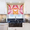 thumbnail image 5 of Yayeee Kitchen Curtains Tier Pair Light Filtering 27"x24" Rod Pocket Short Cafe Window Panel, Swirling Lines, 5 of 7