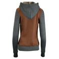 thumbnail image 3 of Women Two Color Lightweight Block Pocket Zip Up Hoodie Jacket, 3 of 3