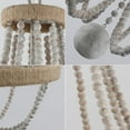 thumbnail image 4 of TOMIYA Beaded Chandelier Boho Wood Farmhouse Dining Room Light Fixture  French Country Nursery Rustic 5- Light Pendant Light, 4 of 6