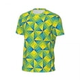 thumbnail image 5 of T Shirt For Men Geo Print Sportswear T-Shirt Summer Blue And Yellow Classic Harajuku Tee Shirt For M, 5 of 7