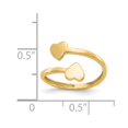 thumbnail image 5 of 14k Double Heart Toe Ring, 5 of 6