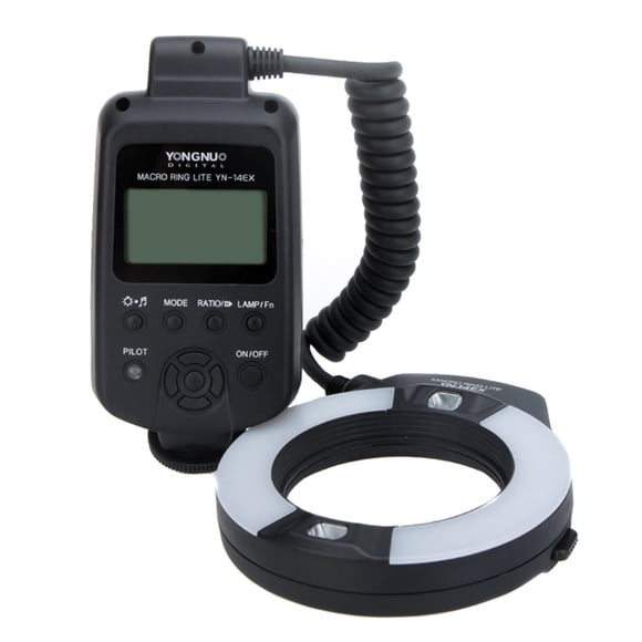 YONGNUO YN-14EX Canon TTL Macro Ring Flash with Shadow Effect, Large LCD Display, LED AF Assist, PC Sync Interface, and High-Speed Recycling System