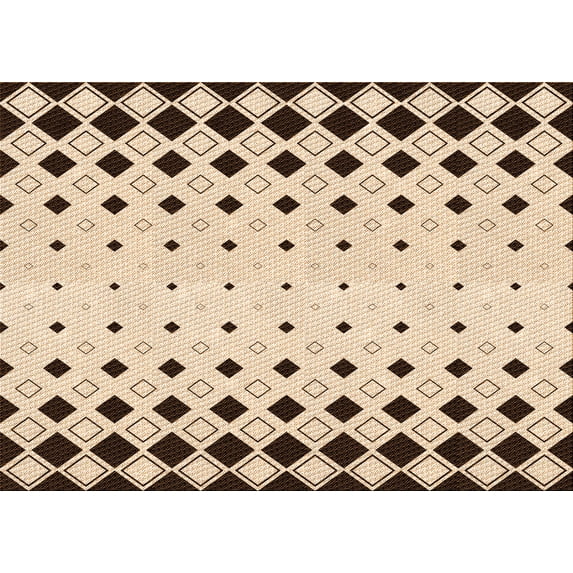 Ahgly Company Machine Washable Indoor Rectangle Transitional Sienna Brown Area Rugs, 7' x 9'