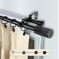 thumbnail image 4 of Ashanti 13/16" Double Bay Window curtain rod Adjustable 20"-36", 38"-72" - Black,(ABay-97-2D), 4 of 4