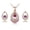Gold Pink, variant on Katgi Angel Teardrop Gold Pendant Necklace and Earrings Set