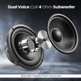 thumbnail image 5 of Pyle Altavoz de audio para subwoofer de coche, cono de papel no prensado de 6,5, cesta de plástico negro, bobina de voz dual, impedancia de 4 ohmios, potencia de 600 vatios, envolvente de espuma para, 5 of 5