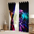 thumbnail image 3 of Manfei Colorful Gamepad Curtains Pack of 2 (42x84 Each),Game Console Curtains Blackout,Multicolor Geometric Lines Bedroom Curtains For Men Women,Breathable Home Decor, 3 of 6
