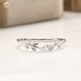 thumbnail image 5 of Wedding Ring Vine Leaves 18K White Gold Moissanite Rings for Women, 5 of 5