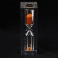 thumbnail image 5 of DOMELAY 2x3 Minutes Clear Acrylic Hourglass Sandglass Sand Timer Kitchen Clock Orange 2 Pcs, 5 of 8