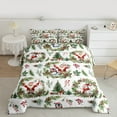 thumbnail image 2 of Castle Fairy 3-Piece Full Size Comforter Set, Santa and Penguin Christmas Print, 2 of 8