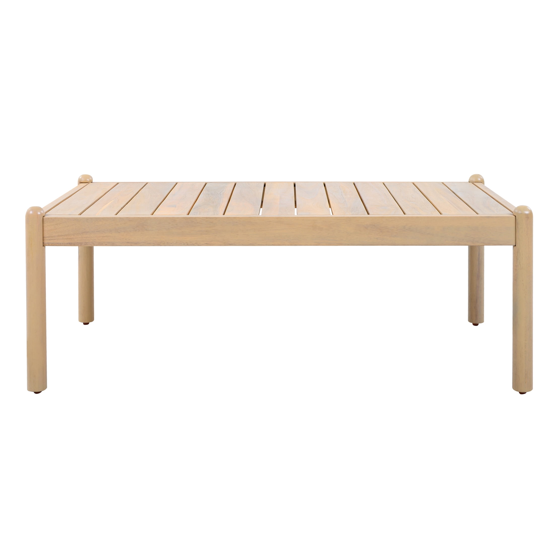Christopher Knight Home 39" Contemporary Outdoor Acacia Wood Slatted Coffee Table, Light Teak