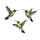 thumbnail image 4 of 3 piezas de decoración de pared de metal con diseño de pájaros, colibrí de metal, para colgar en exteriores., 4 of 9