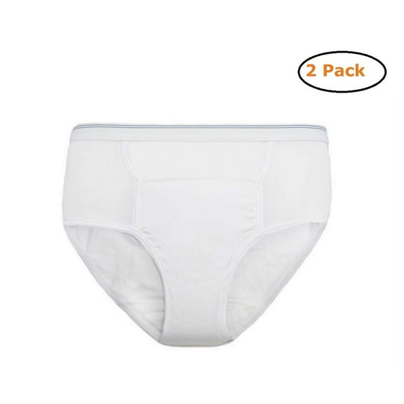 Men's Reusable Incontinence Brief 6oz - Size -3X-Large 50-52 - Pack of 2