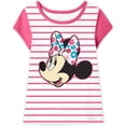 thumbnail image 2 of Minnie Mouse Tshirt (3-Shirts Pack) Kids & Toddler Girls Clothes 5T W/Bu/W SS, 2 of 4