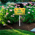 thumbnail image 5 of Eveokoki Stay Off Grass Sign with Metal Stakes, 12" x 8" Stay Off Grass Aluminum Signs, UV Protected, Weatherproof, Ink Printing, Fade Resistant, Easy to Mount, 5 of 6