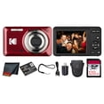 thumbnail image 1 of Kodak PIXPRO FZ55 Digital Camera (Red) (FZ55RD) + 128GB Card + Case + Cleaning Cloth, 1 of 8