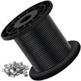 thumbnail image 1 of Cable de alambre Flngr 304 de acero inoxidable, 100 pies, vinilo negro, 1 of 7