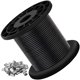 thumbnail image 1 of Cable de alambre Flngr 304 de acero inoxidable, 100 pies, vinilo negro, 1 of 7