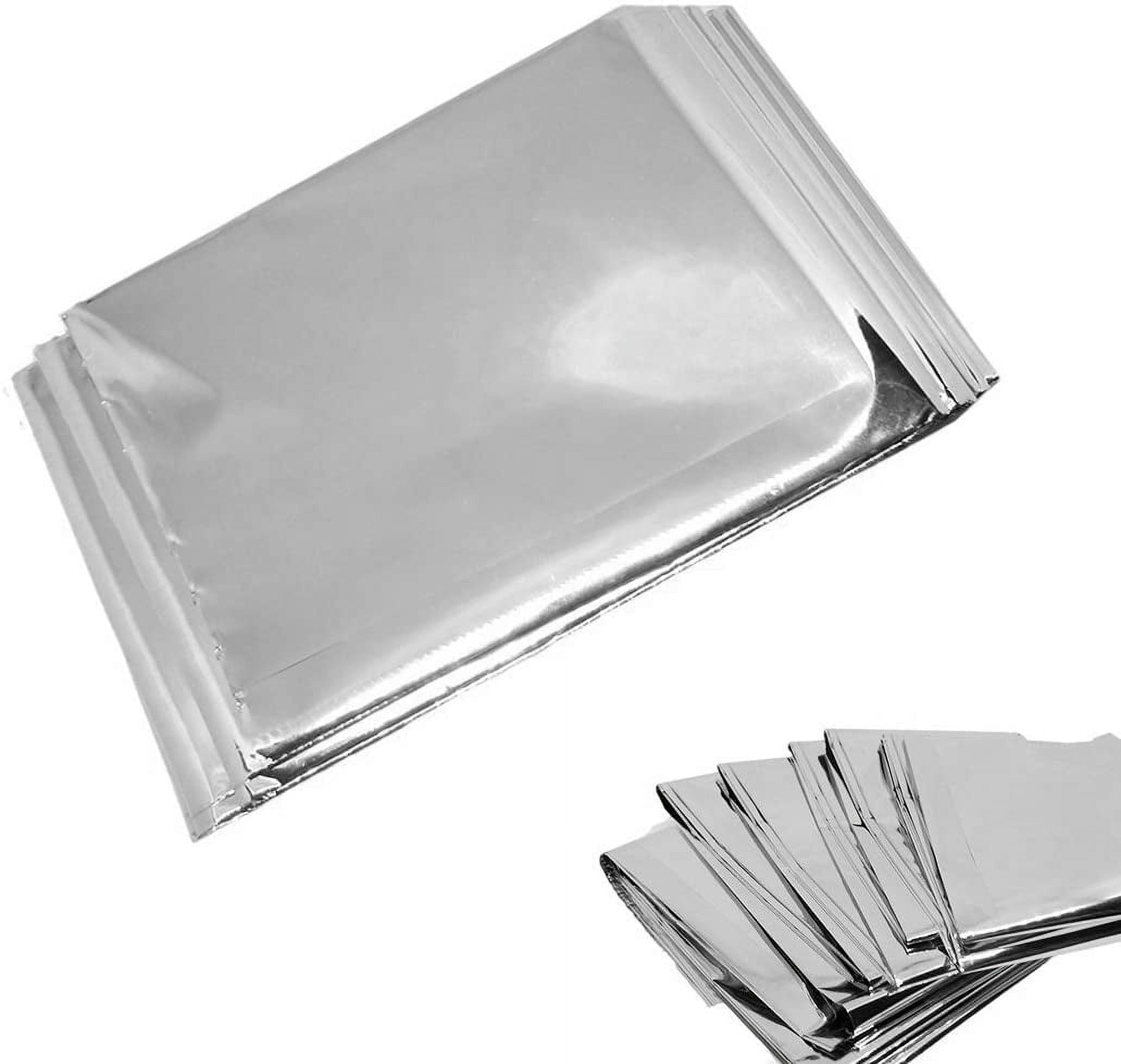 Emergency Mylar Thermal Blankets - Space Blanket Survival Kit Camping Blanket (40-Pack). Perfect for Outdoors, Hiking, Survival, Bug Out Bag，Marathons, or First Aid