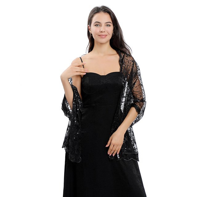 Chal bordado con estrellas y lunas para novia, vestido de noche, cheongsam, chal exterior para mujer