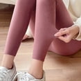 thumbnail image 4 of PUYAHG Women Leggings High Waisted Yoga Pants Solid Color Workout Running Trousers Red,M, 4 of 6