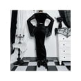 thumbnail image 5 of Dark Gothic Bell Sleeve Dress Retro Punk Style Slim Slit Shoulder Strap Retro Dress Autumn New Women's Clothing-Black-L, 5 of 7