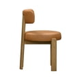 thumbnail image 6 of Odessa Saddle Brown Vegan Leather Dining Chair, 6 of 8