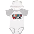 thumbnail image 3 of Inktastic I Love Trains Boys or Girls Baby Bodysuit, 3 of 5
