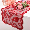 thumbnail image 2 of Cupid Love Red Heart Lace Table Runner Place Mat Para El Hogar Boda Interior Día De San Valentín Decoraciones De Mesa Día De San Valentín Suministros Para Fiestas Cateissary HA016454-00, 2 of 5