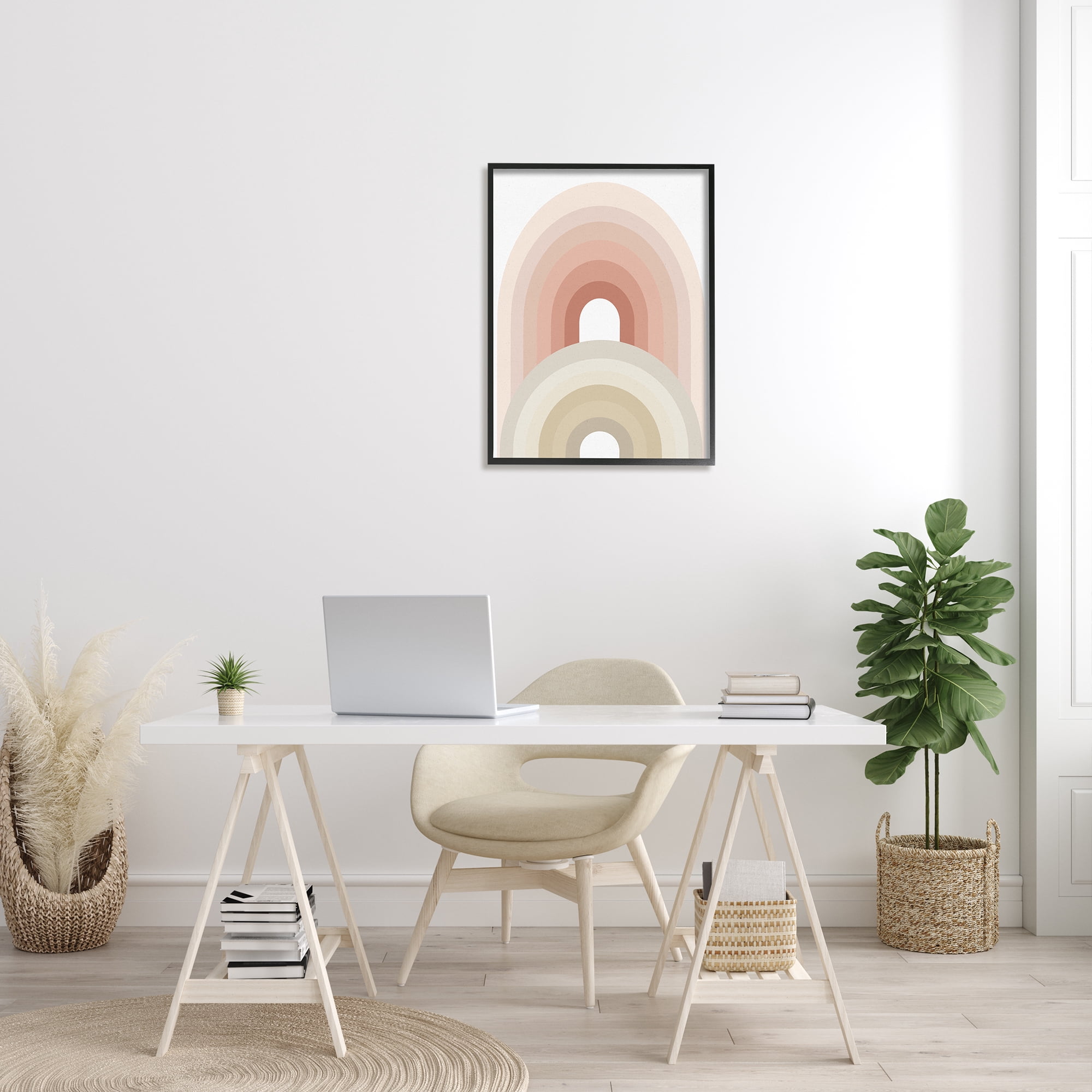 Stupell Home Décor Industries Big Little Rainbow Desert Terracotta Palette Beige Blush, 24 x 30, Designed by Ros Ruseva