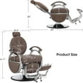 thumbnail image 2 of BarberPub Vintage Barber Chair, 660 lbs Hydraulic Pump, Professional Reclining Salon Chair for Hair Stylist, 360 Degrees Swivel, Home&Beauty Salon, Barbershop, Salon&Spa Chair 8649, 2 of 8