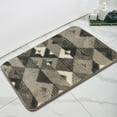thumbnail image 4 of Esterilla de baño de microfibra - alfombra absorbente antideslizante de 60x40cm para baño y dormitorio, lavable a máquina, patrón geométrico, 4 of 6