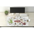thumbnail image 2 of Travel Computer Mouse Pad, Hand Drawn Famous Tourist Places Big Ben London UK British Monuments Illustration, Rectangle Non-Slip Rubber Mousepad X-Large, 35" x 15", Multicolor, by Ambesonne, 2 of 2