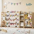 thumbnail image 4 of Lukstr Toy Storage Organizer for Kids with 12 Bins, 6 Shelves and Stuffed Animal Storage Tower, 3-in-1 Kids Storage Organizer for Playroom, Nursery, 4 of 8