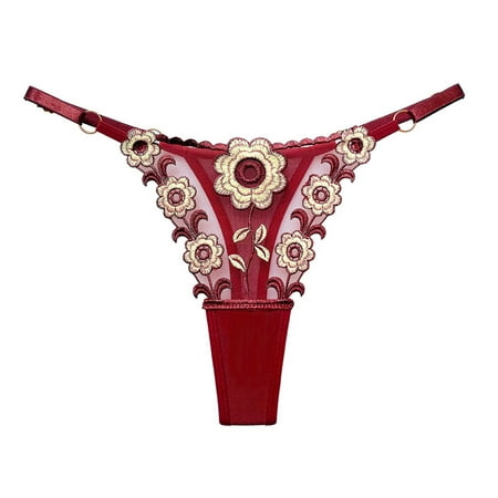 

Women Lingerie Panties Lace Tassel Pearl Pendant Underwear Crotchless Pants T Back Underpants