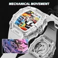 thumbnail image 6 of BOZLUN Men Watch Luxury Automatic Mechanical Watches Self Winding, Luminous Waterproof 3D Dial Watches for Men White, 6 of 11