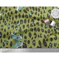 thumbnail image 3 of Soimoi Green Poly Georgette Fabric Artistic Insect & Leopard Animal Skin Fabric Prints by Yard 42 Inch Wide, 3 of 3