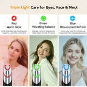 Facial and Neck Beauty Device, Skin Care Face Massager,Multifunctional 3 in 1 Light Therapy Face Sculpting Tool with Vibration, Thermal, Microcurrent for Skin Care Routine at Home