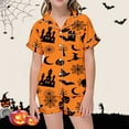 thumbnail image 2 of TIEVOSA Vêtements de Nuit et Robes pour Filles Ensemble de Pyjama Doux et Confortable pour Filles Tenue Décontractée avec Col à Revers Tenue d'Halloween 2-10 Ans, 2 of 4