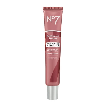 No7 Restore & Renew Multi Action Anti-Aging Face & Neck Serum, 1.69 fl oz
