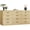 Natural-12 Drawers, variant on 12 Drawer Dresser for Bedroom, 60'' Long Mid Century Modern Dressers TV Stand, Wood Vintage Chests of Drawers, Large Storage Organizer for Bedroom, Closet, Entryway, Natural Oak