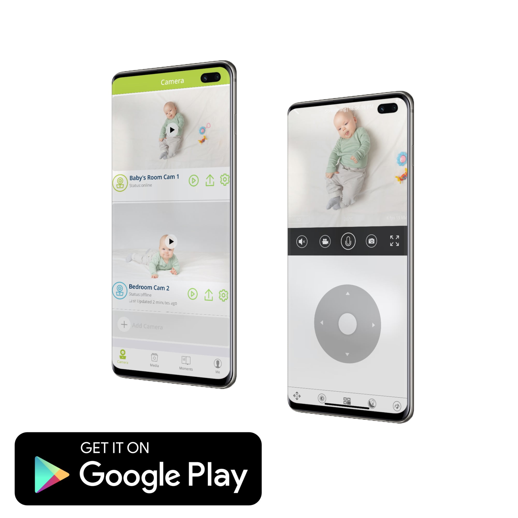 Bebcare iQ Additional Camera - Extra Unit for Bebcare iQ WiFi Hybrid HD Baby Monitor (Cam Only)