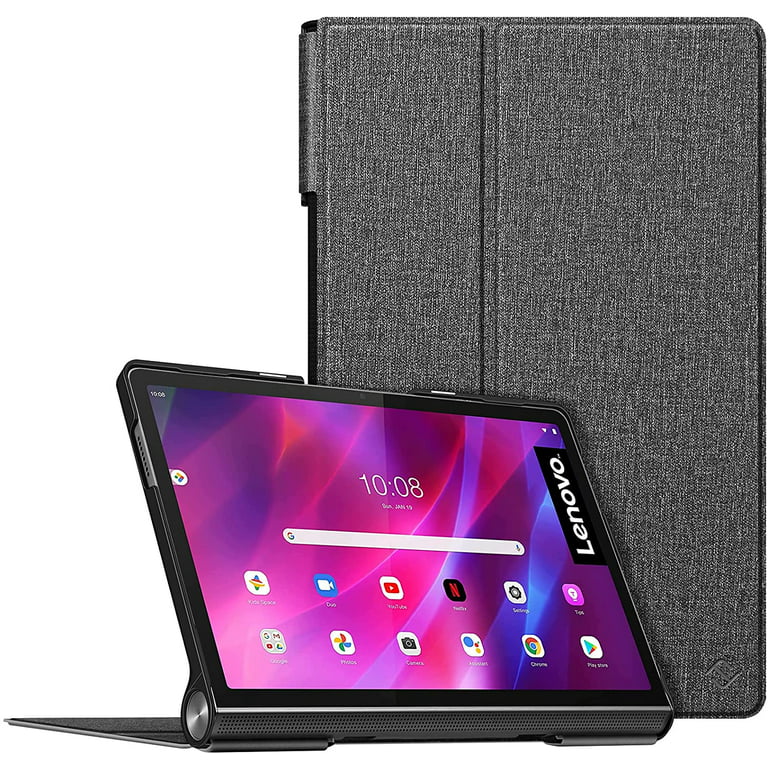Case for Lenovo Yoga Tab 11 11" 2021, Premium Vegan Leather Fit Case Folio Smart Stand Protective Cover with Auto Sleep/Wake Feature Lenovo Yoga Tab 11 (YT-J706F) Tablet, Gray -
