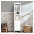 thumbnail image 4 of Yunken 5-Tier Multifunctional Bathroom Floor Storage Cabinet with 2 Drawers, Freestanding Organizer for Toiletries, 4 of 9