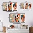 thumbnail image 4 of Designart "Light s Geometric Dance IV" Modern Geometric Wall Art Set Of 3 - Orange Abstract Gallery Wall Set For Home Decor, 4 of 7