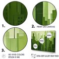 thumbnail image 3 of Designart "Green Canopy Urban Edge" Skyscrapers Floater Framed Wall Art Living Room, 3 of 5
