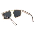 thumbnail image 4 of Futuristic Squared Geometric Racer Retro Fashion Sunglasses Slate Black, 4 of 4